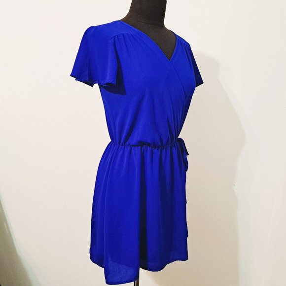 Wishful Women Mini Lining Dress Royal Blue Color Preowned Good Condition - Picture 5 of 7
